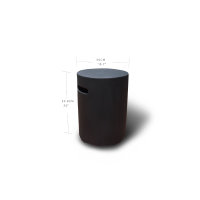 Abdeckung für 5 kg Gasflaschen in Beton-Optik schwarz