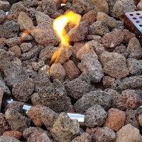 Feuerstelle Mayon dunkle Natursteinoptik